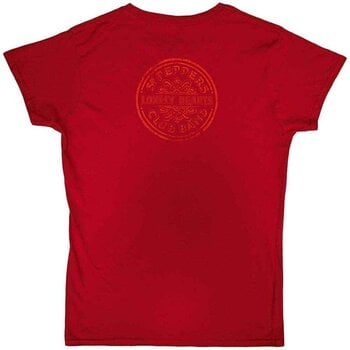 T-Shirt The Beatles Vintage Sgt Pepper (Back Print) Scarlet Red S Damen T-Shirt - 2