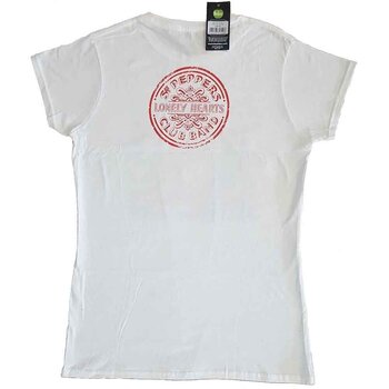 T-Shirt The Beatles Vintage Sgt Pepper (Back Print) White L Ladies T-Shirt - 2