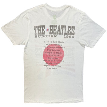 T-shirt The Beatles Budokan Set List (Back Print) White M T-shirt - 2