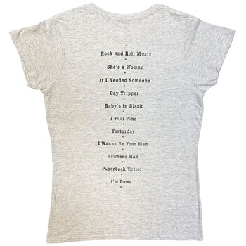 T-shirt The Beatles Budokan Set List (Back Print) Grey 2XL Feminino T-shirt - 2
