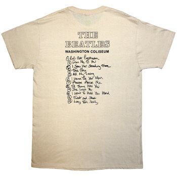 T-Shirt The Beatles Washington '64 Promo & Setlist (Back Print) Sand 2XL T-Shirt - 2