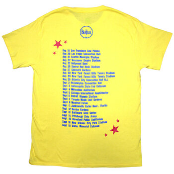 Camiseta de manga corta The Beatles American Tour '64 (Back Print) Amarillo M Camiseta de manga corta - 2