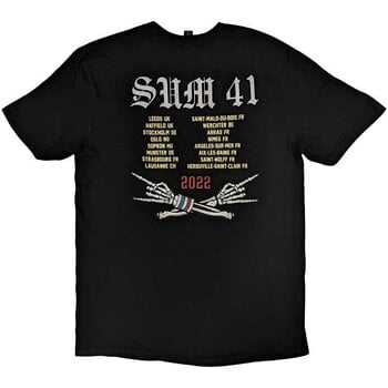 Marškinėliai Sum 41 AKNF Skeleton European Tour 2022 (Back Print & Ex-Tour) Black S Marškinėliai - 2