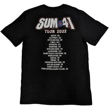 Marškinėliai Sum 41 AKNF Grid European Tour 2022 (Back Print & Ex-Tour) Black M Marškinėliai - 2