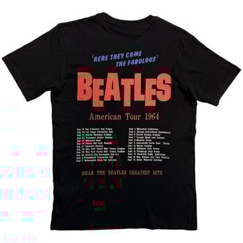 T-Shirt The Beatles American Tour 1964 (Back Print) Black S T-Shirt - 2