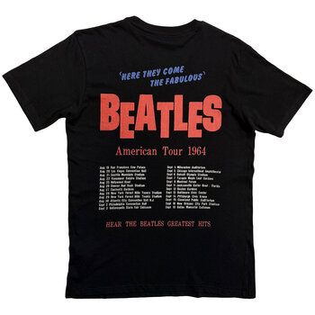 T-särk The Beatles American Tour 1964 (Back Print) Black M T-särk - 2