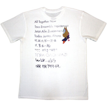 T-Shirt The Beatles Yellow Submarine Heads Collage / ATN (Back Print) White S T-Shirt - 2