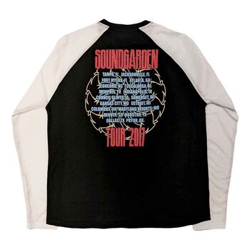T-Shirt Soundgarden Tour 2017 (Back Print) Raglan Black & White L T-Shirt - 2