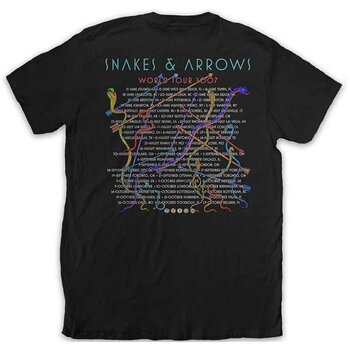 Shirt Rush Snakes & Arrows Tour 2007 (Back Print) Black S Shirt - 2