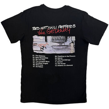 T-Shirt Red Hot Chili Peppers The Getaway Tracklist (Back Print) Carbon Black L T-Shirt - 2