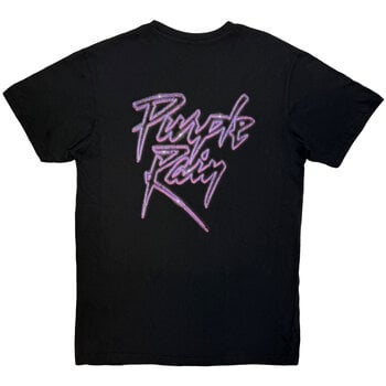 T-Shirt Prince Purple Rain Logo Outline (Back Print) Carbon Black 2XL T-Shirt - 2