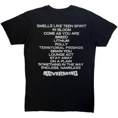 T-shirt Nirvana Nevermind Tracklist (Back Print) Carbon Black XL T-shirt - 1