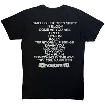 T-shirt Nirvana Nevermind Tracklist (Back Print) Carbon Black 2XL T-shirt - 2