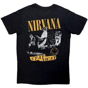 Marškinėliai Nirvana Stay Away (Back Print) Carbon Black S Marškinėliai - 2