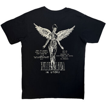 T-Shirt Nirvana In Utero Tracklist (Back Print) Carbon Black 2XL T-Shirt - 2