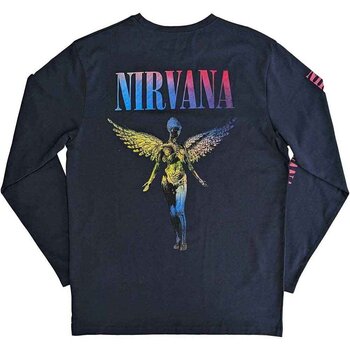 T-särk Nirvana Angelic Gradient (Back & Sleeve Print) Navy Blue S T-särk - 2