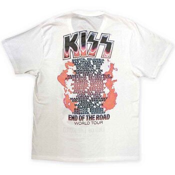 T-shirt Kiss End Of The Road Band Playing (Back Print) White XL T-shirt - 2