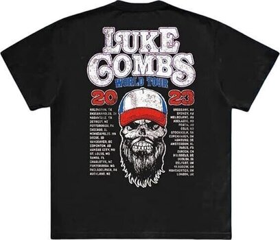T-shirt Luke Combs Tour '23 Skull (Back Print & Ex-Tour) Black L T-shirt - 2