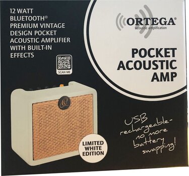 Combo for Acoustic-electric Guitar Ortega PTWO-LTD White Combo for Acoustic-electric Guitar - 9