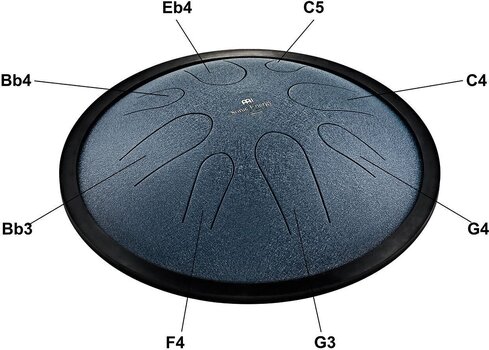 Tongue Drum Meinl Compact Steel 10" C Minor 432Hz Navy Blue Tongue Drum - 5