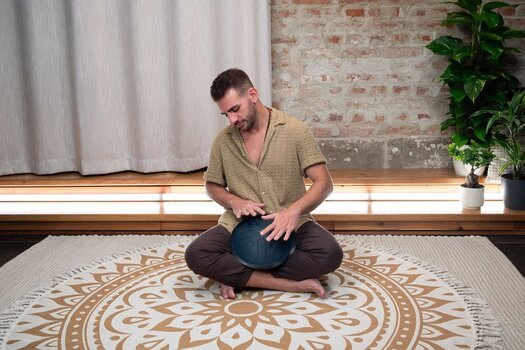 Tongue Drum Meinl Compact Steel 10" C Minor 432Hz Navy Blue Tongue Drum - 7