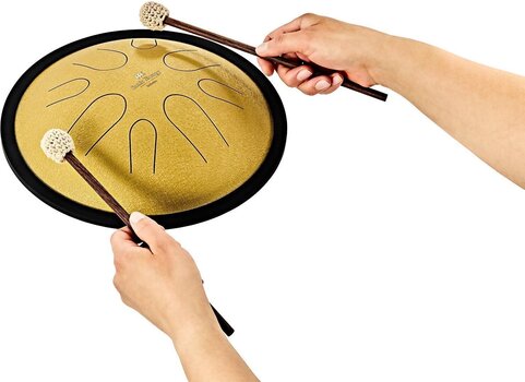 Tongue Drum Meinl Compact Steel 10" D Minor 432Hz Gold Tongue Drum - 6