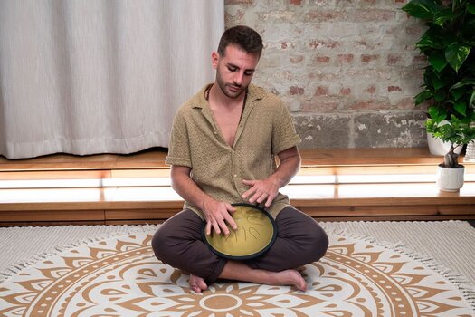 Tongue Drum Meinl Compact Steel 10" D Minor 432Hz Gold Tongue Drum - 7