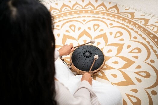 Tongue Drum Meinl Medium Octave Steel 10" B Minor 432Hz Black Tongue Drum - 8