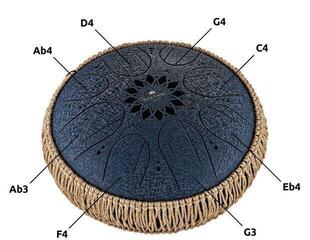 Tongue Drum Meinl Medium Octave Steel 10" C Minor 432Hz Navy Blue Tongue Drum - 3