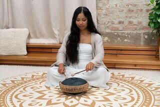 Tongue Drum Meinl Medium Octave Steel 10" C Minor 432Hz Navy Blue Tongue Drum - 5