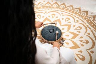 Tongue Drum Meinl Medium Octave Steel 10" C Minor 432Hz Navy Blue Tongue Drum - 7