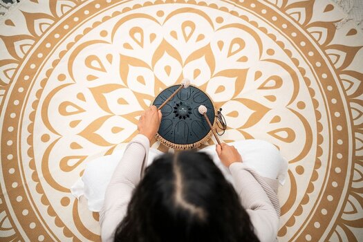 Tongue Drum Meinl Medium Octave Steel 10" C Minor 432Hz Navy Blue Tongue Drum - 9