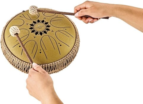 Tongue Drum Meinl Medium Octave Steel 10" C Major 432Hz Gold Tongue Drum - 5