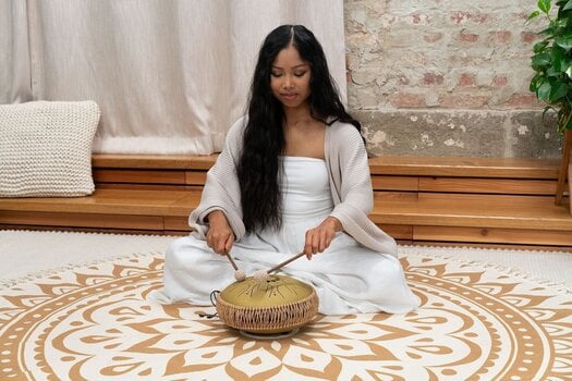 Tongue Drum Meinl Medium Octave Steel 10" C Major 432Hz Gold Tongue Drum - 6