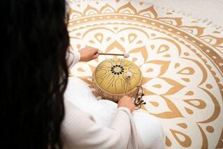 Tongue Drum Meinl Medium Octave Steel 10" C Major 432Hz Gold Tongue Drum - 6