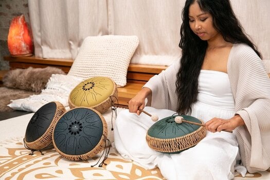 Tongue Drum Meinl Medium Octave Steel 10" C Major 432Hz Gold Tongue Drum - 9