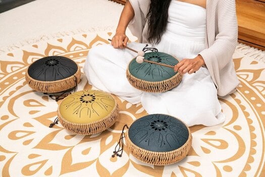 Tongue Drum Meinl Medium Octave Steel 10" C Major 432Hz Gold Tongue Drum - 11