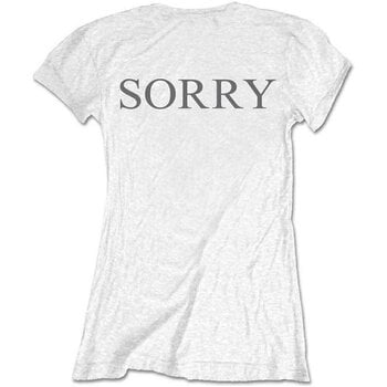 T-Shirt Justin Bieber Sorry (Back Print) White 2XL Ladies T-Shirt - 2
