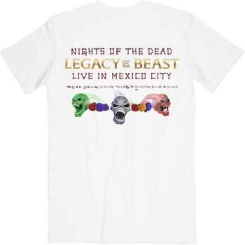 T-shirt Iron Maiden Legacy of the Beast Live In Mexico City (Back Print) White L T-shirt - 2