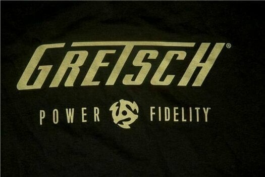 T-Shirt Gretsch T-Shirt Power & Fidelity Logo Black L - 4