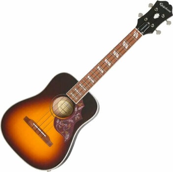 Tenorové ukulele Epiphone Hummingbird A/E Tenorové ukulele Tobacco Sunburst - 3