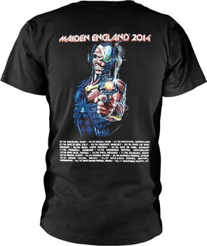 T-Shirt Iron Maiden England 2014 Tour (Back Print) Black 2XL T-Shirt - 2