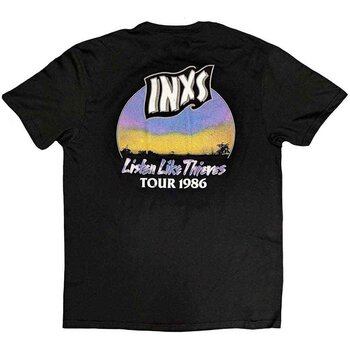 Skjorte INXS Listen Like Thieves Tour (Back Print) Black M Skjorte - 2