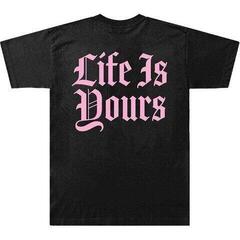 T-Shirt Foals Life Is Yours Text (Back Print) Black M T-Shirt - 1