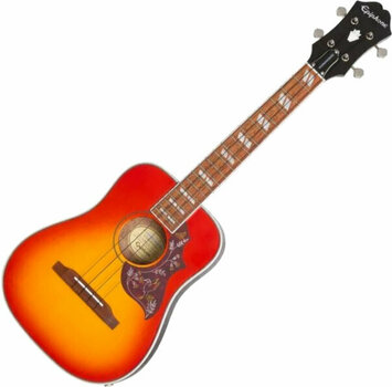 Tenorové ukulele Epiphone Hummingbird A/E Tenorové ukulele Faded Cherry Burst - 3