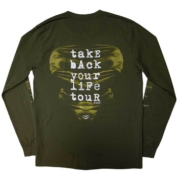 T-shirt Disturbed European Tour '23 Take Back (Back Print & Ex-Tour) Green M T-shirt - 2