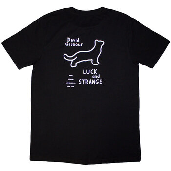 T-shirt David Gilmour Luck & Strange Black Cat Strat (Back Print & Ex-Tour) Black XL T-shirt - 2