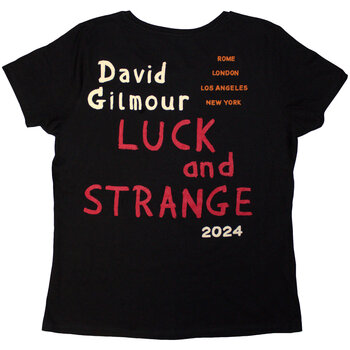 Marškinėliai David Gilmour Luck & Strange Stage Shot (Back Print & Ex-Tour) Black S Moteriški Marškinėliai - 2