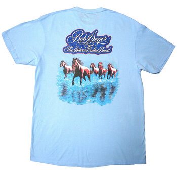 Shirt Bob Seger Horses (Back Print) Light Blue S Shirt - 2