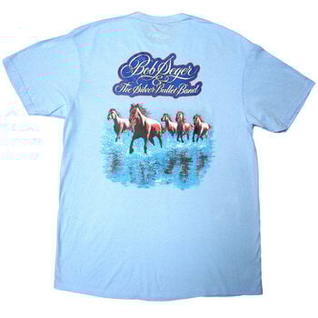 T-Shirt Bob Seger Horses (Back Print) Light Blue L T-Shirt - 2